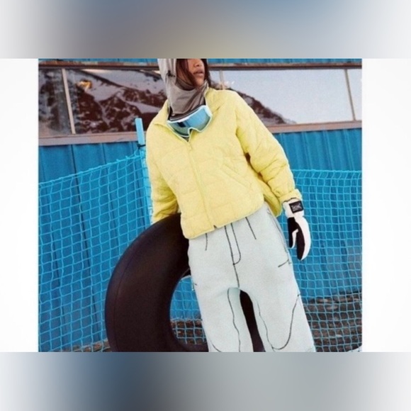 FP Movement by Free People Yellow Quilted Puffer Jacket, Size Large NWOT - Picture 5 of 16